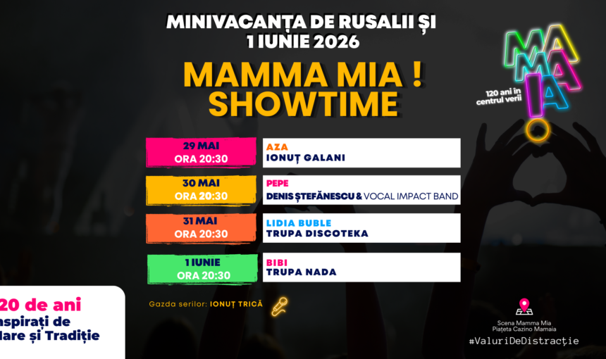 Stațiunea Mamaia dă startul unui sezon estival spectaculos, cu patru seri de concerte în minivacanța de Rusalii și 1 Iunie