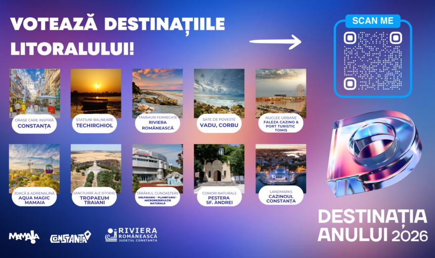 Cazinoul din Constanța, din nou scena marilor povești. Votează în „Destinația Anului 2026” și susține destinațiile care te-au făcut să revii!