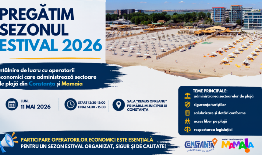 Întâlnire de lucru cu operatorii economici care administrează sectoare de plajă din Constanța și Mamaia